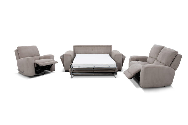 Coastal Lounge Suite With 3 Recliners & Sofa bed